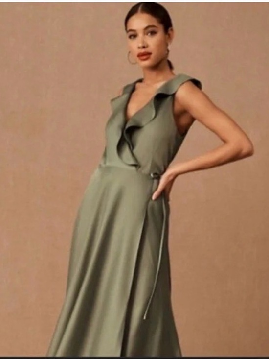 Sachin + Babi Dresses & Skirts - Anthropologie Wedding BHLDN SACHIN + BABI Tansy Green Wrap Gown Dress size 6